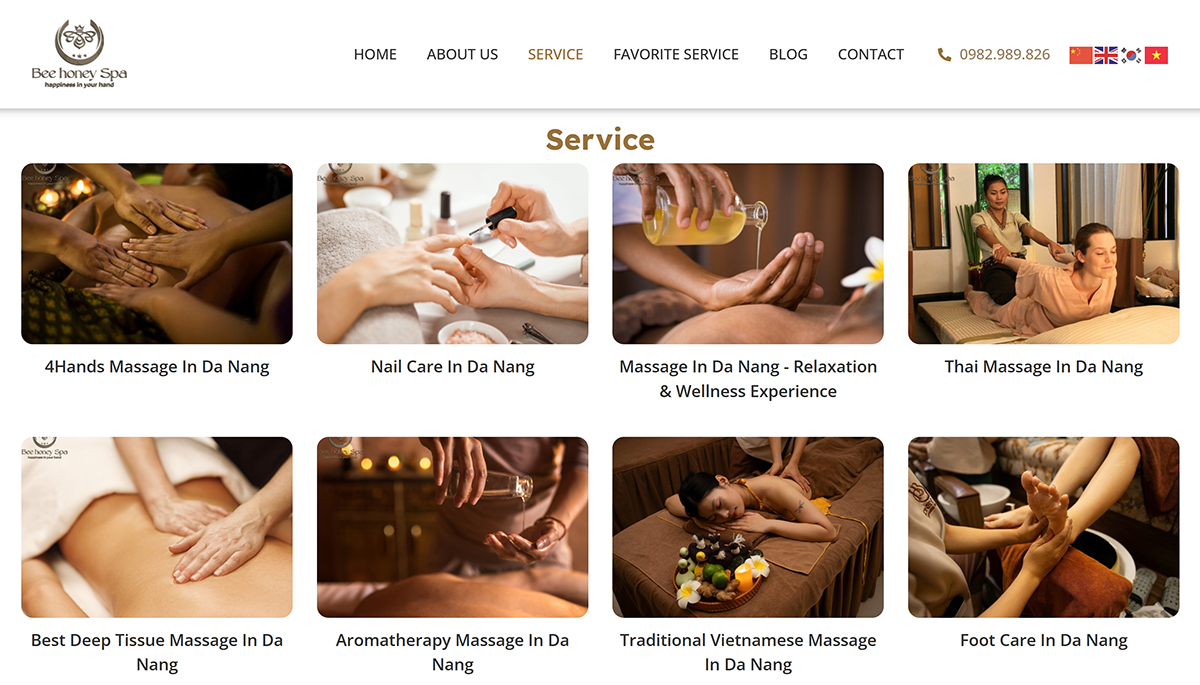 Thiết kế website Spa tại Quảng Ngãi