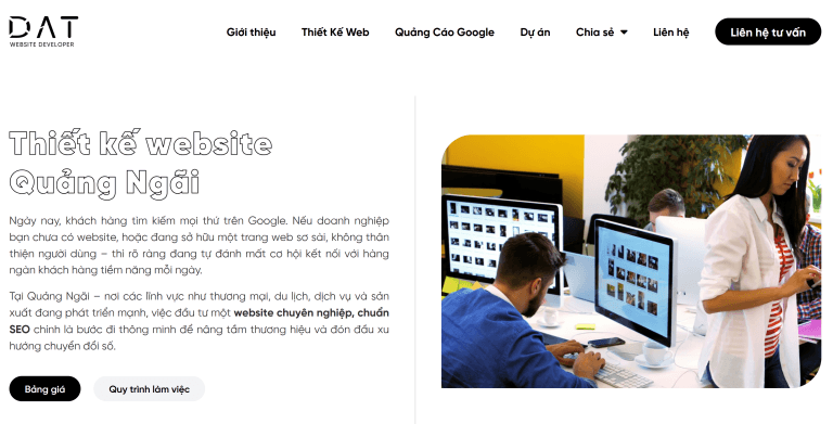 thiết kế web quảng ngãi trần thiên đạt