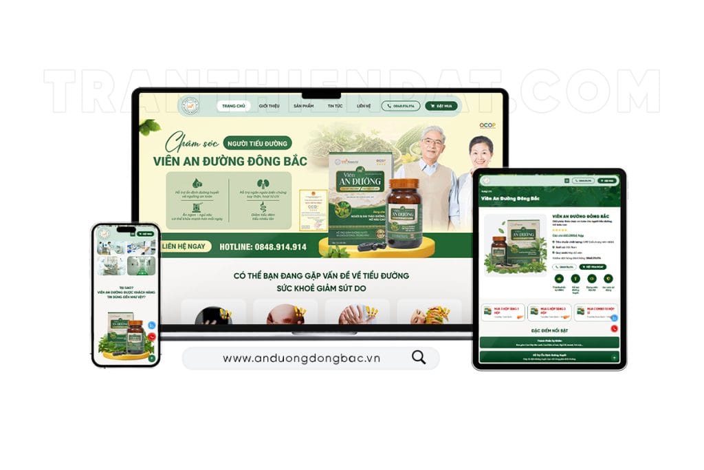 Dự án thiết kế website Viên An Đường ĐB