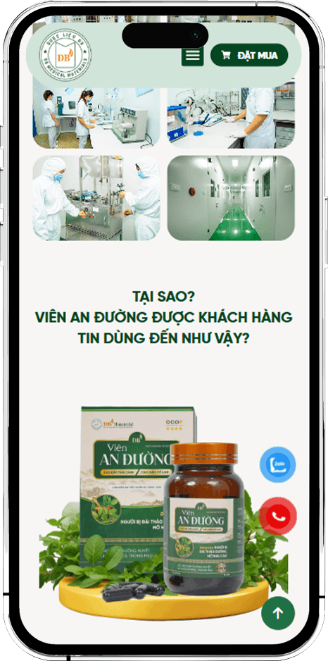 Giao diện Mobile Viên An Đường ĐB