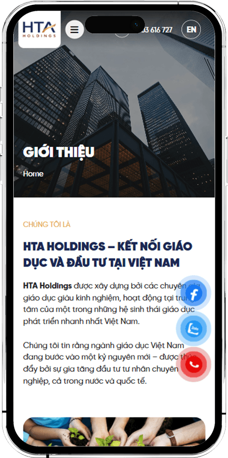 giao diện mobile HTA Holdings