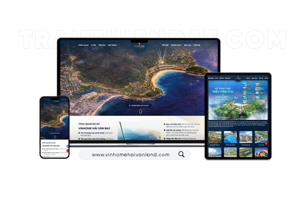 Dứ án thiết kế landing page bất động sản Vinhomes Hải Vân Bay
